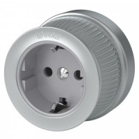 Werkel роз. ОУ 1 мест. 16A Retro земля (Матовый хром) Ретро WL19-10-01 a051638