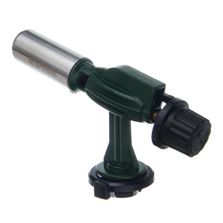 Горелка газ. с пьезорозжигом тм ЕРМАК, цанг. захват, шир. сопло, алюминиевый корпус, 14х4х7,5см