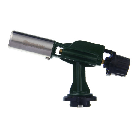 Горелка газ. с пьезорозжигом тм ЕРМАК, цанг. захват, шир. сопло, алюминиевый корпус, 14х4х7,5см