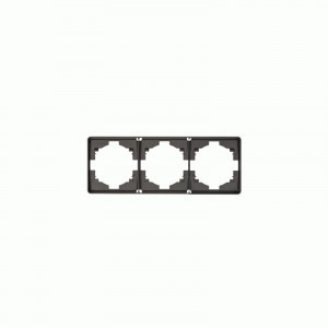 KRANZ MIELE ROUND Рамка 3 мест. (горизонт.) титан KR-78-0753-2