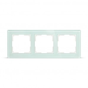 Smartbuy Нептун Рамка 3-местная стекло бежевая  (SBE-05i-Glass-FR-3)