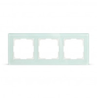 Smartbuy Нептун Рамка 3-местная стекло бежевая  (SBE-05i-Glass-FR-3)