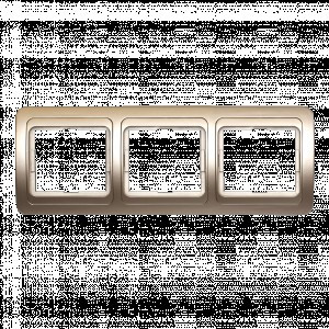 Smartbuy Марс Рамка 3-местная горизонтальная шампань  (SBE-02c-00-FR-3)