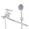 СоюзКран Смеситель для ванны с душем, прямой излив 35см, керам. картридж 35мм, хром, цинк, SK08-P136