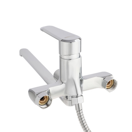 СоюзКран Смеситель для ванны с душем, прямой излив 35см, керам. картридж 35мм, хром, цинк, SK08-P136