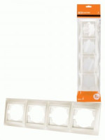 TDM Лама рамка СУ 4 мест. горизонт. перламутр SQ1815-0832