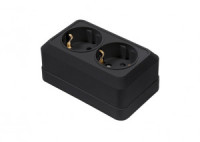 ASD/InHome BOLLETO роз. ОУ 2 мест. 16А черн. (земля, керамика) 7128B