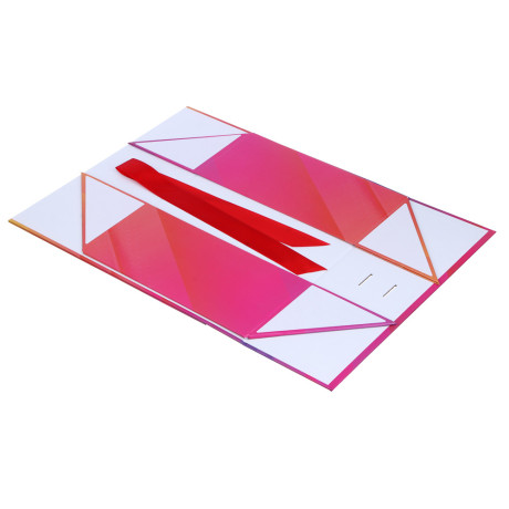 BY Коробка подарочная складная с лентой, тиснение фольгой, 33x25x12см, Стань Героем 2