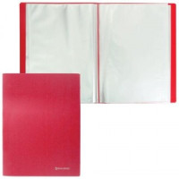 Папка  30 вклад. BRAUBERG &quot;Бюджет&quot; красная, 0,5мм