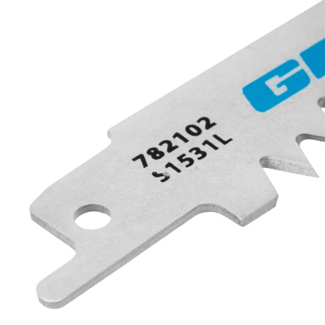 Полотна по дереву для сабельной пилы 4052 - S1531L, 210 x 5-6.5 мм, фигурный рез, 2 шт. Gross