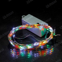 Гирлянда светодиодная НИТЬ ЦВЕТНАЯ / 10 метров, 100 лампочек/