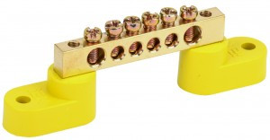 IEK шина PE "земля" на двух угловых изол ШНИ-6х9-6-У2-Ж