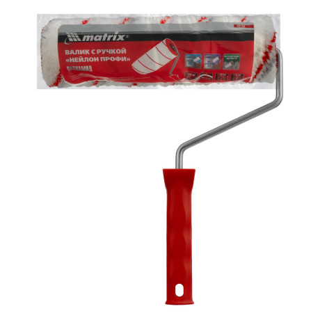 Валик "Нейлон Профи", 250 мм, ворс 12 мм, D 48 мм, D ручки 8 мм, полиамид Matrix