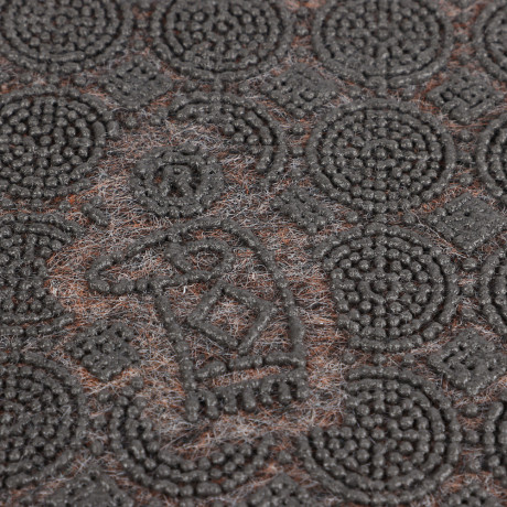 Коврик придверный, влаговпитывающий, антискользящий, SHAHINTEX ПРАКТИК Соты, 40х60, мокко