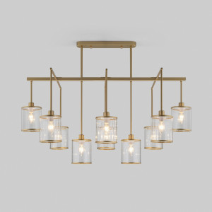 Eurosvet люстра 10x60W E14 1070х510х730 мет золото/прозр. Inari 60144/10 Умный дом a061944