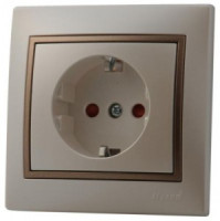 Lezard Мира роз. СУ 1мест.16А перламутр с корич. встав. (земля, керамика, шторки, корп.PC) 3031-124