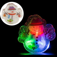 Декоративная наклейка , стикер светящийся &quot;Снеговик&quot;, 8x8 см Волшебная страна