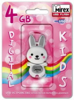 Флэш-диск USB 4Gb Mirex RABBIT GREY (ecopack)