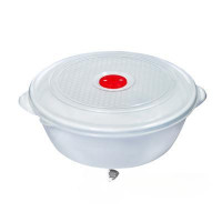 Контейнер для СВЧ 1л  с крышкой с клапаном Эльфпласт 135 (60)