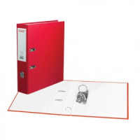 Папка-регистратор STAFF, с покрытием из ПВХ, 70 мм, без уголка, красная, 225980