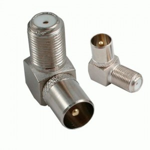 Переходник гн.F - шт.TV метал. угл. Сигнал