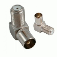 Переходник гн.F - шт.TV метал. угл. Сигнал