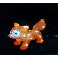 Фигурка новогод.Лисичка светодиод. 20-20-14 7реж. 25*20см