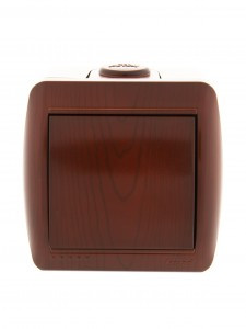 Lezard Ната выкл. ОУ 1 кл. 10А вишня (корпус PC) 710-0600-100