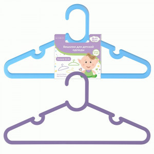 Вешалка-плечики детская р.32-36см, набор 4шт/уп (кратность 3!!!) пластик VL90-177