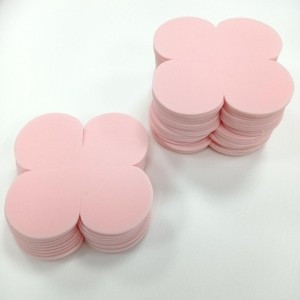 Uniel фоамиран для творчества, теплый розовый 9х9см 2мм четырехлист. VR-PE7 20T20/S50X50/PWF007