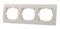 Lezard DERIY рамка 3 мест. горизонт. бел.