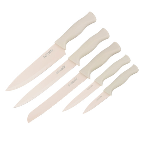 SATOSHI Тулуза Набор ножей кухонных 6пр, на подставке