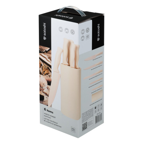 SATOSHI Тулуза Набор ножей кухонных 6пр, на подставке