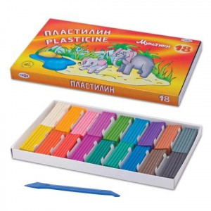 Пластилин ГАММА "Мультики", 18цв., 360 г, со стеком, 280028