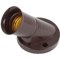 Ecola патрон накладной наклонный E27 Коричневый AB7SNKEAY (10!)