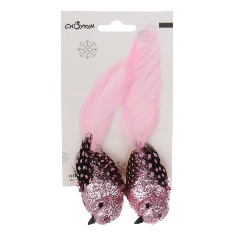 СНОУ БУМ Птицы на прищепке 2 шт, 3,5x11см, пластик, 26-707