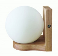 APEYRON св-к декоратив настенный E27 40W IP54 ШАР дерево/стекло 160x150x120 16-02