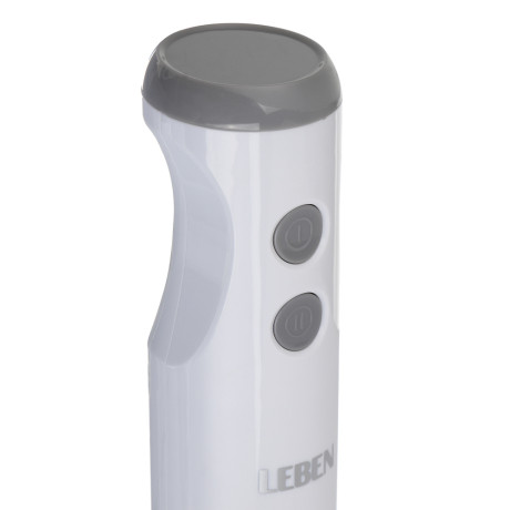 LEBEN Блендер погружной, 900 Вт, 2 скорости, металл.стержень, чоппер и стакан, белый