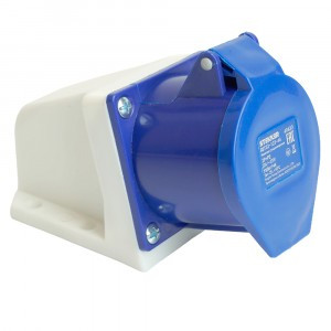 STEKKER силовая розетка CEE стационарная ST-123 2P+PE 32А 220В IP44, RST32-123-44 49433