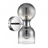 LUMION 8114/2W MODERNI LN25 хром/дымчатый, мет./стекло Бра G9 30W + E14 40W 220V TAUNA