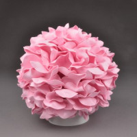 Uniel св-к декоративный E27 6W(450lm) пластик, белый/светлая роза d=220, ULW-R07 T/3000K/150C/A