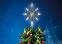 Звезда на елку ULD-H1525-009/STB/2AA WARM WHITE STAR-5 15x25см, 2xAA (не в/к) IP20 Uniel