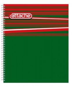 Тетрадь общая Attache,60л,клет,А5,спир,обл.мел.карт 14406