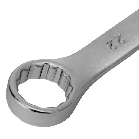 Ключ комбинированный, 22 мм, CrV, матовый хром Stels