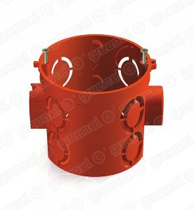 GREENEL Коробка уст. для кирпич. стен с саморезами СУ D68х42мм КРАСНАЯ (200шт) GE40011-06