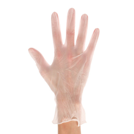 Перчатки универсальные ViniMax виниловые неопудренные гладкие белые 100шт (50пар) р.M