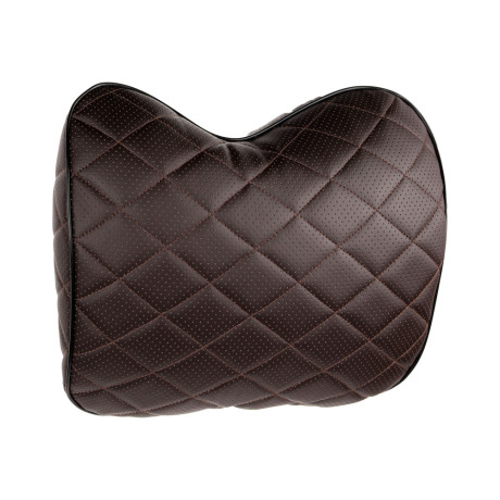 ЕРМАК / NG Подушка под спину, искусственная кожа, эластичная лента, 37х28х17 см, коричневый