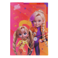 BY Русские Супергерои Папка д/тетрадей 31,8x23см, д/A4, 4отд., резинка, пл.0,6мм, &quot;Девочки Джуниор&quot;