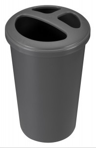 Стакан д/зубных щеток "SCANDI" 83х83х122мм, 0,4л серый 435240611 Бытпласт