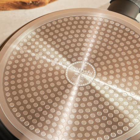 SATOSHI Карбон Сковорода литая d28см, антипригарное покрытие Мрамор, индукция